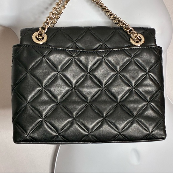Kate Spade Black Quilted Shoulder Bag with Gold Chain - Picture 4 of 6
